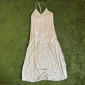 O'Neill Cream and White Striped Maxi Dress